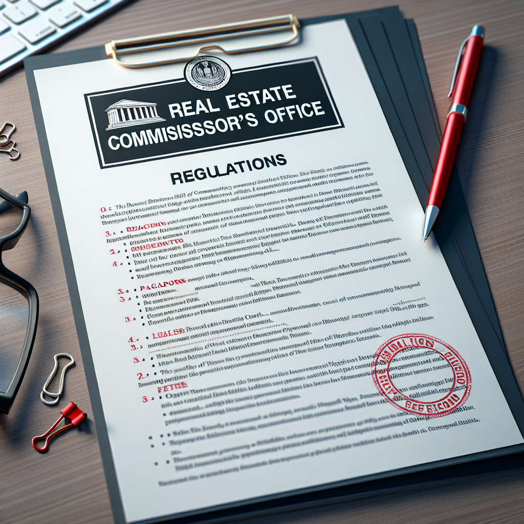 You are currently viewing The Real Estate Commissioner’s Regulations Have
